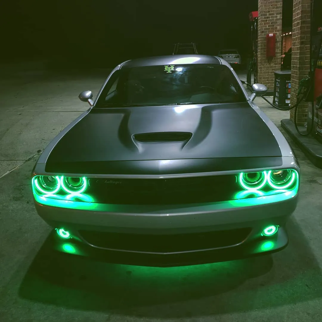 2015–23 Dodge Challenger Halo Lights — Standard Mount