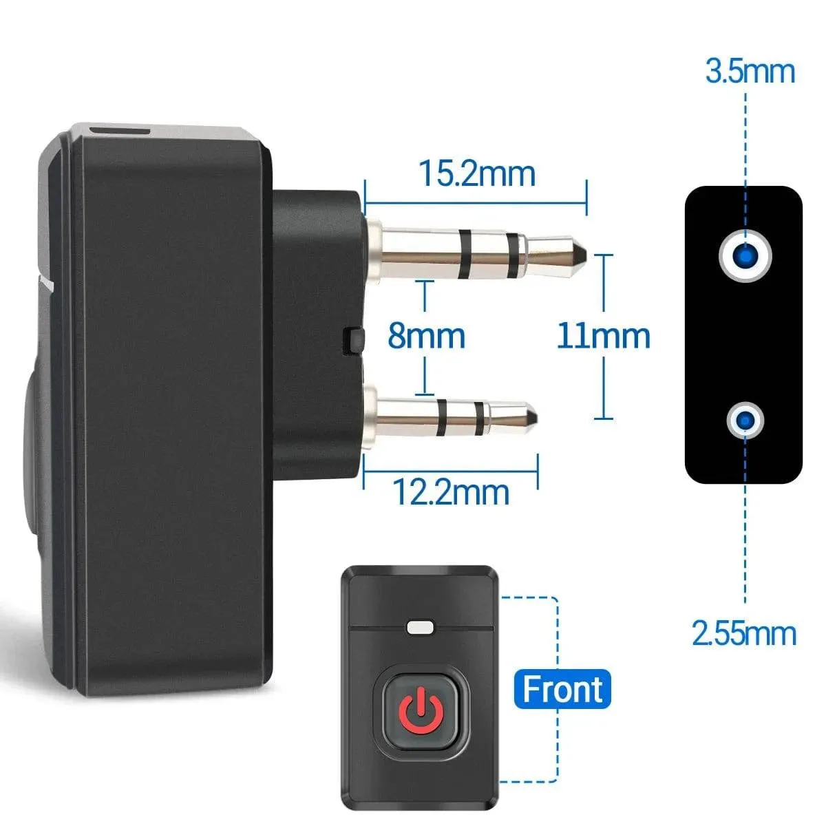 2PCS Baofeng Walkie Talkie 2 Pin Wireless Bluetooth PTT Headset Earpiece K Plug Type-C Microphone Headset UV-5R BF-888S K5