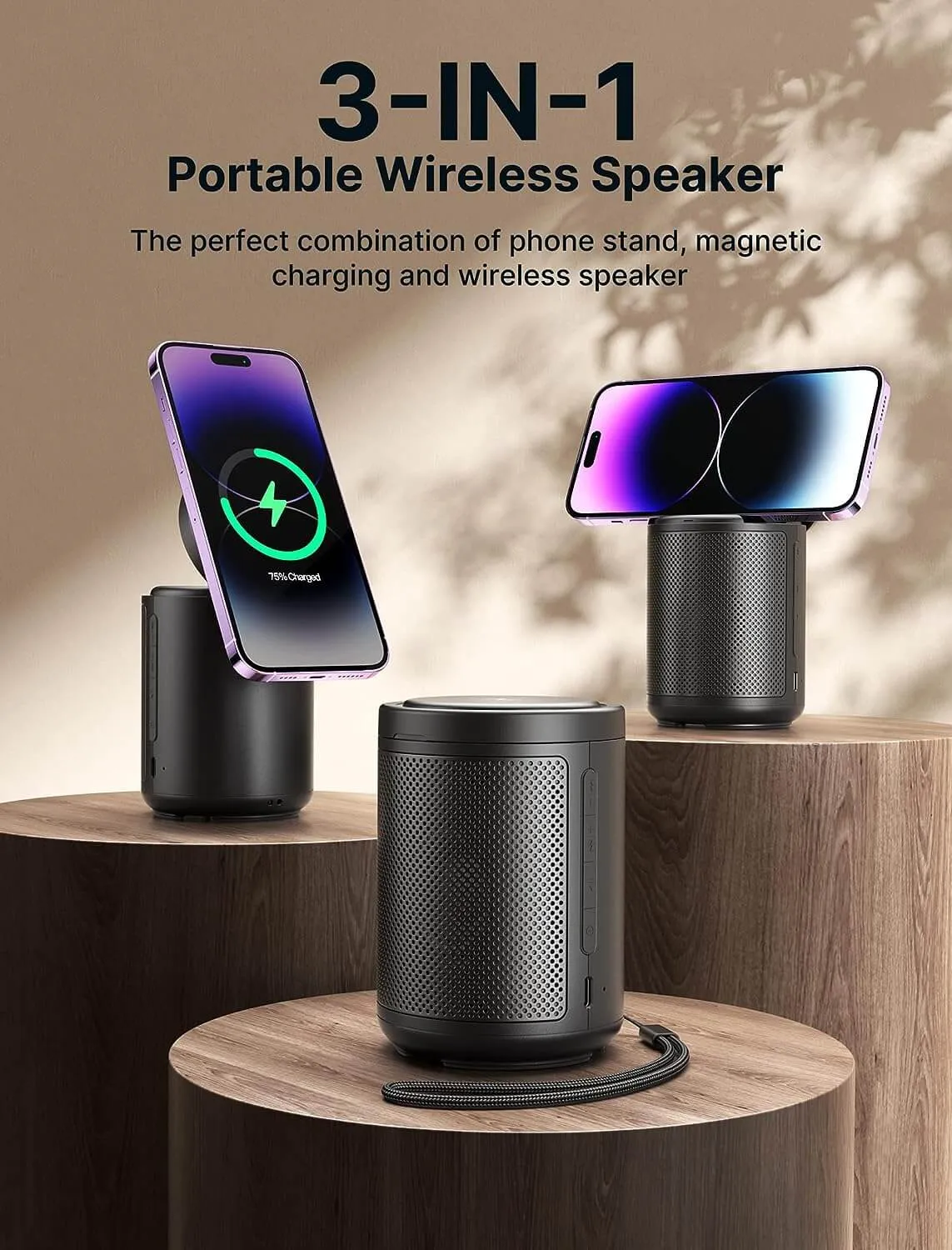 3-in-1 Portable Wireless Speaker