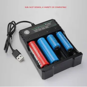 3.7V 18650 Charger Li-ion battery USB independent charging portable electronic cigarette 18350 16340 14500 battery charger