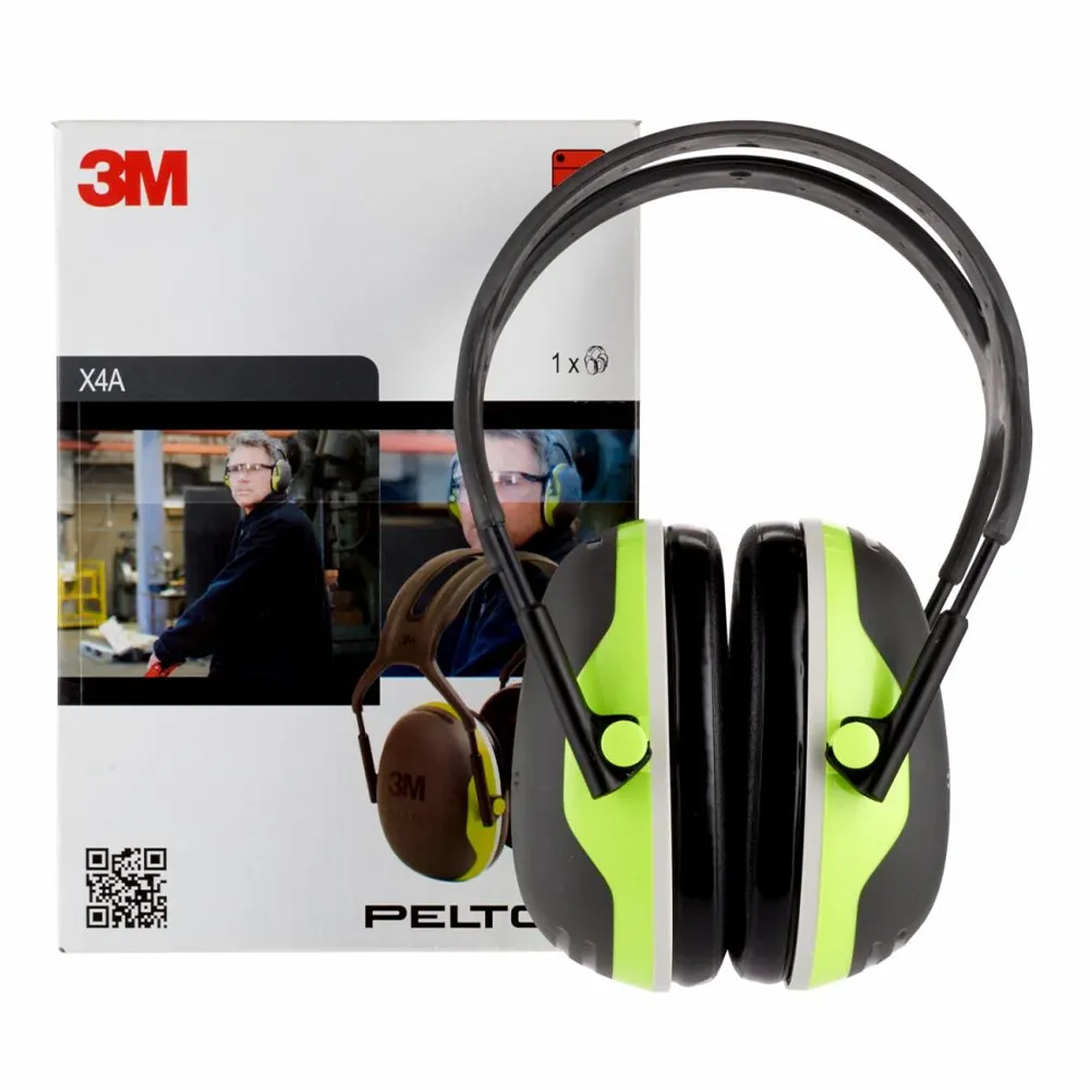 3M PELTOR Earmuffs X4A Headband Type Trade Hi-Vis Dielectric Sound Deadening