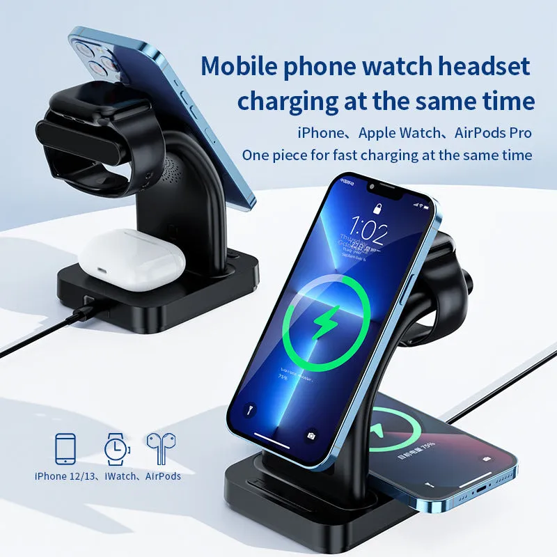 5-in-1 Wireless Charging Desk Station with Earphones