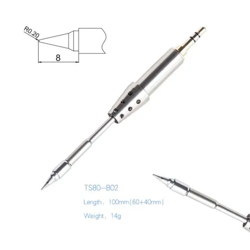 B02 Soldering Tip Replacement (Compatible with TS80/TS80P/TS1C)