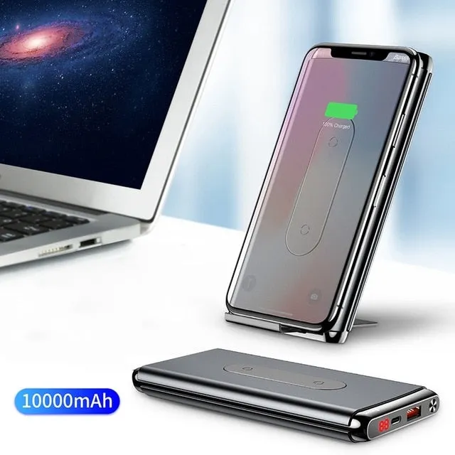 Baseus 10000mAh QI Wireless Charger Power Bank For iPhone Samsung PD   QC3.0 Fast Charging USB Powerbank External Battery Pack