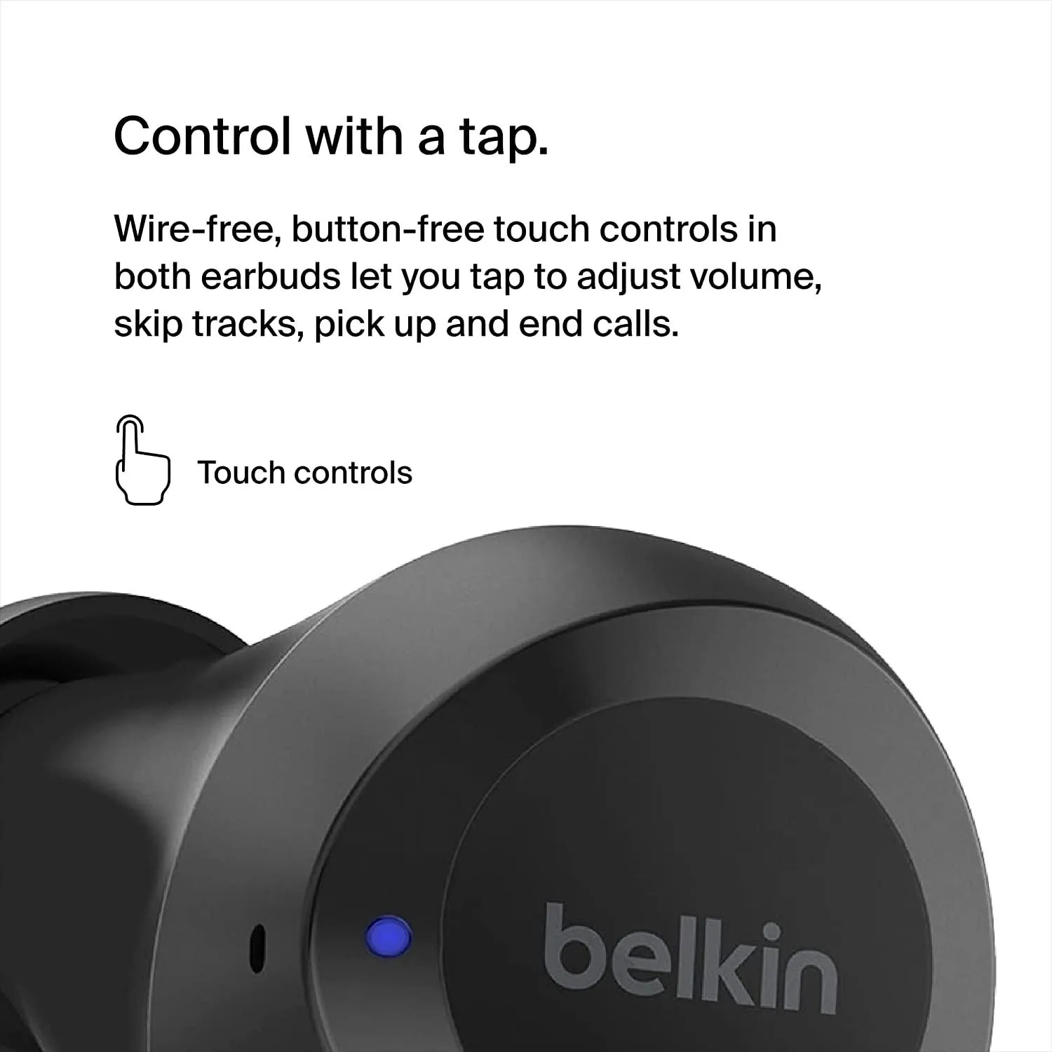 Belkin SoundForm Bolt TWS Clear Sound & Long Battery Life - Black