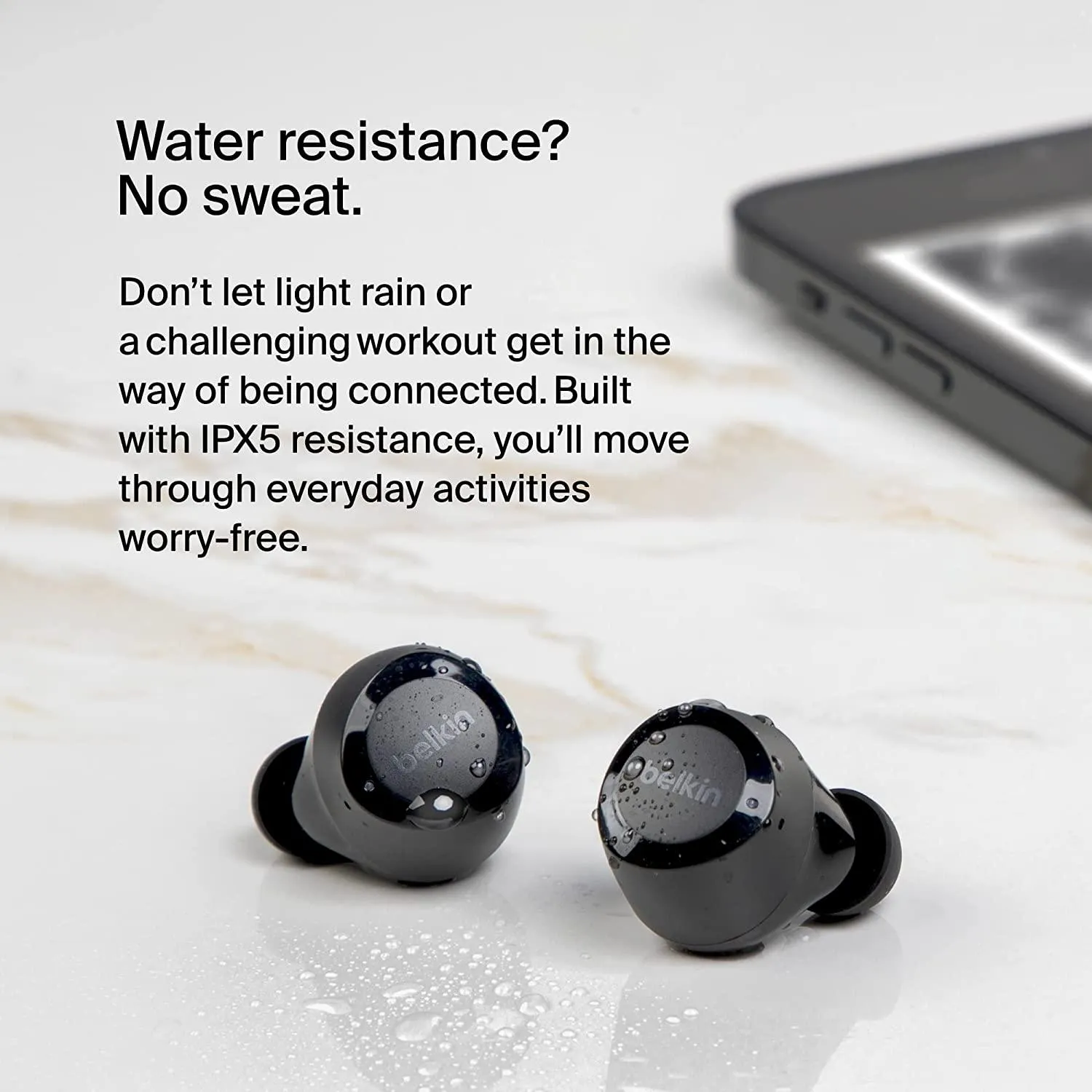 Belkin SoundForm Bolt TWS Clear Sound & Long Battery Life - Black