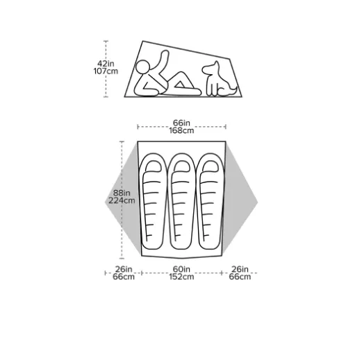Big Agnes Tiger Wall UL3 Bikepack Solution Dye Tent