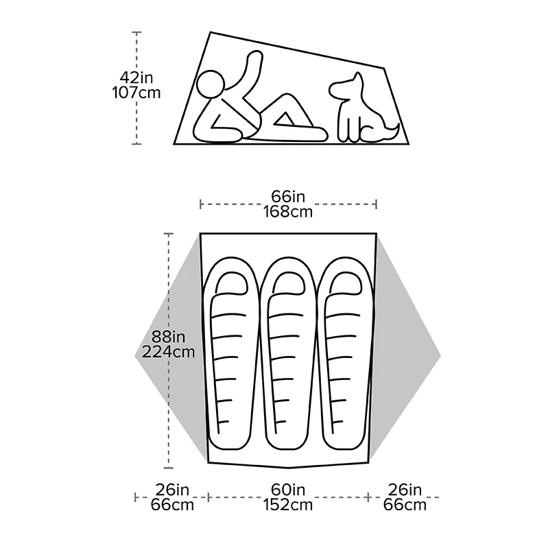 Big Agnes - Tiger Wall UL3 Bikepack Solution Dye