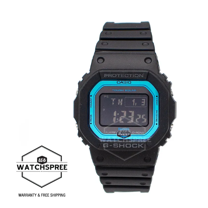 Casio G-Shock Bluetooth® Multi Band 6 Tough Solar Black Resin Band Watch GWB5600-2D GW-B5600-2D GW-B5600-2