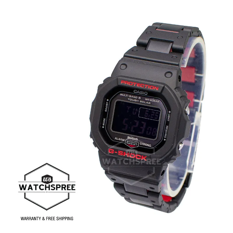 Casio G-Shock Bluetooth¶© Multi Band 6 Tough Solar Black Stainless Steel / Resin Composite Band Band Watch GWB5600HR-1D GW-B5600HR-1D GW-B5600HR-1