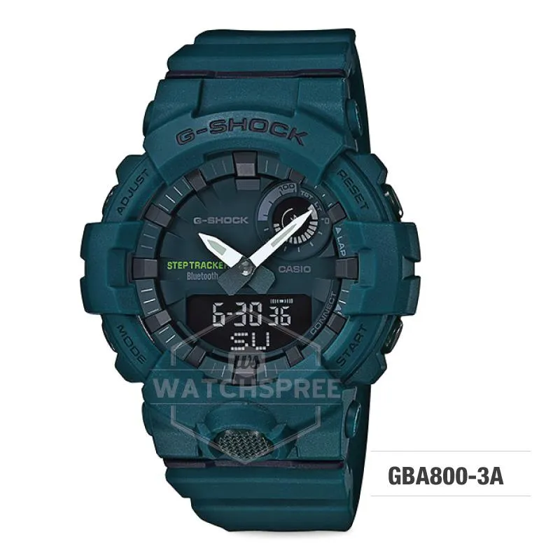 Casio G-Shock G-SQUAD BluetoothÇ???Ç??€¸’??????’?????¶ôÇï¶ôíŸ????ƒ?ªǩ’?????¶ôÇï¶ôǝ?’?????¶ôÇï¶ôíŸ?ǯ¶ôÇû¶ô¶©?’?????¶ôÇï¶ôǝ???’??ǯ¶ôÇû¶ô¶©? Urban Sports Themed Dark Green Resin Band Watch GBA800-3A GBA-800-3A