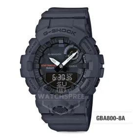 Casio G-Shock G-SQUAD Bluetooth® Urban Sports Themed Dark Grey Resin Band Watch GBA800-8A GBA-800-8A