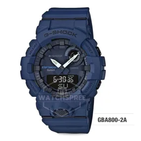 Casio G-Shock G-SQUAD BluetoothÇ???Ç??€¸’??????’?????¶ôÇï¶ôíŸ????ƒ?ªǩ’?????¶ôÇï¶ôǝ?’?????¶ôÇï¶ôíŸ?ǯ¶ôÇû¶ô¶©?’?????¶ôÇï¶ôǝ???’??ǯ¶ôÇû¶ô¶©? Urban Sports Themed Navy Blue Resin Band Watch GBA800-2A GBA-800-2A