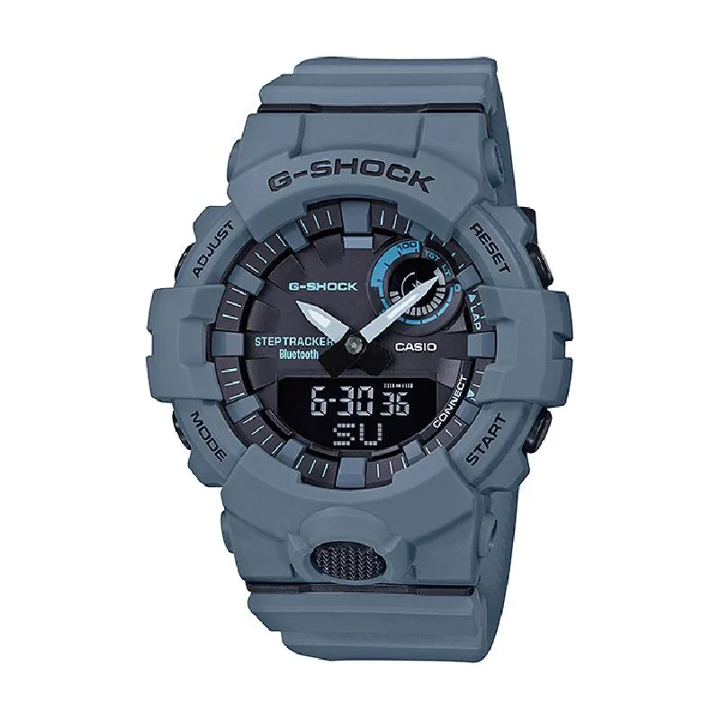 Casio G-Shock G-SQUAD Bluetooth® Utility Colors Collection Matte Blue Resin Band Watch GBA800UC-2A GBA-800UC-2A