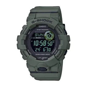 Casio G-Shock G-SQUAD Bluetooth® Utility Colors Collection Matte Green Resin Band Watch GBD800UC-3D GBD-800UC-3D GBD-800UC-3