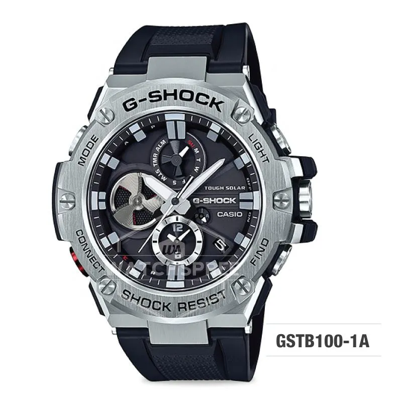 Casio G-Shock G-Steel GST-B100 Black Resin Band Watch GSTB100-1A GST-B100-1A