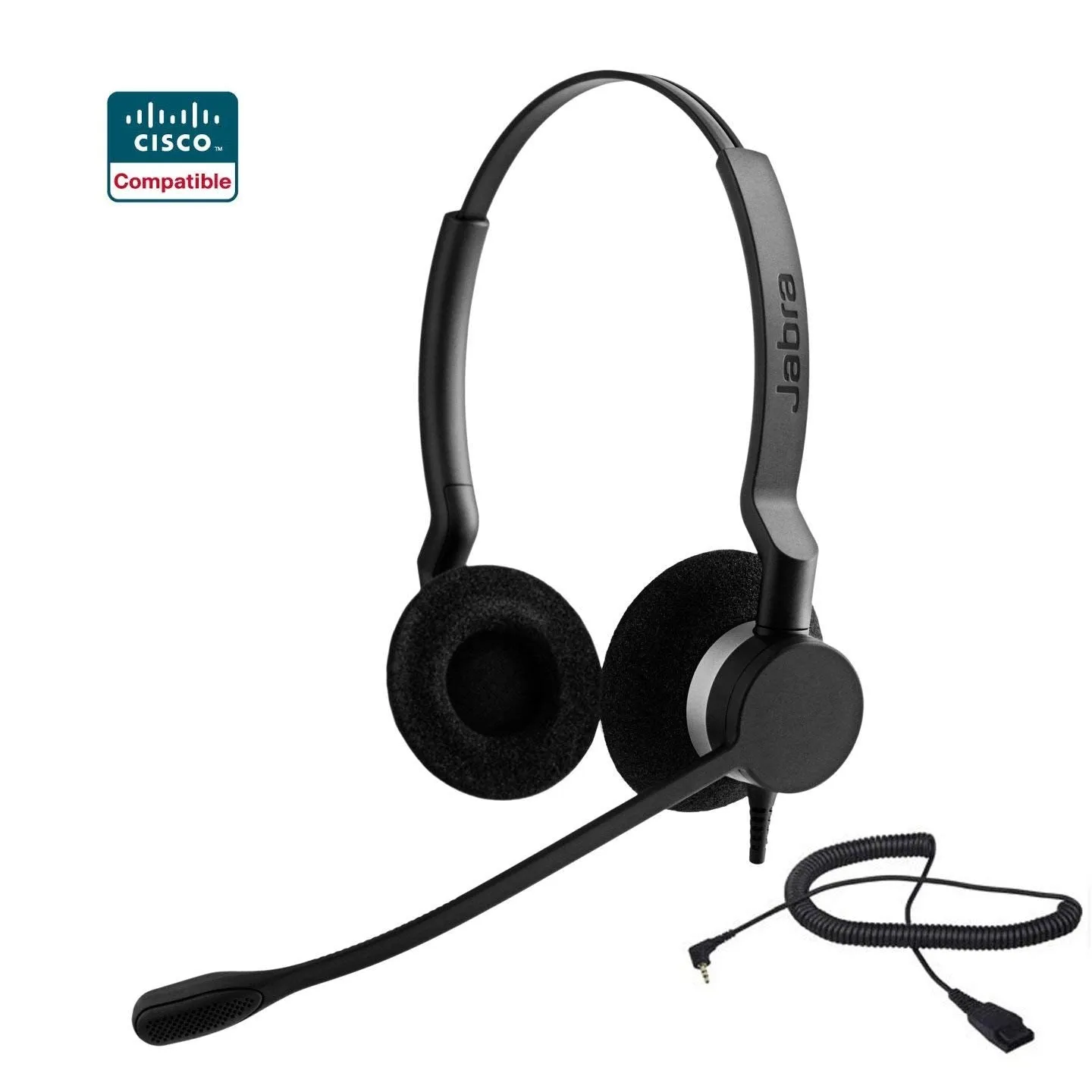 Cisco certified Jabra Biz 2300 DUO Direct Connect Bundle for Cisco SPA Phones - QD to 2.5MM