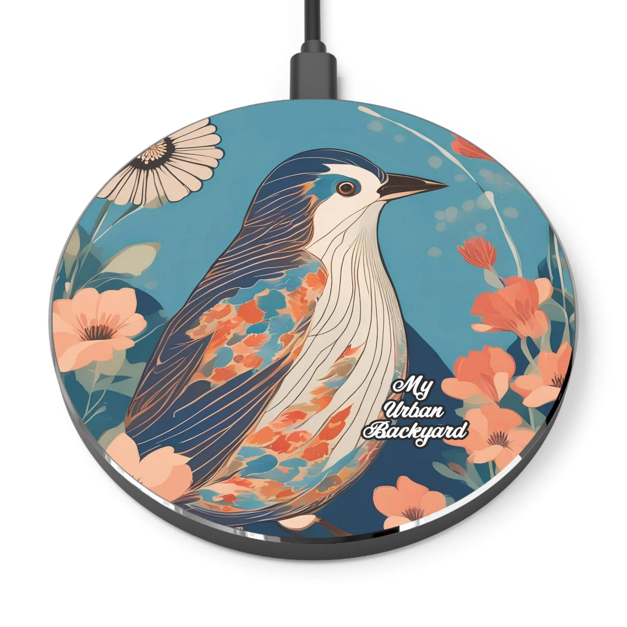 Colorful Bird, 10W Wireless Charger for iPhone, Android, Earbuds