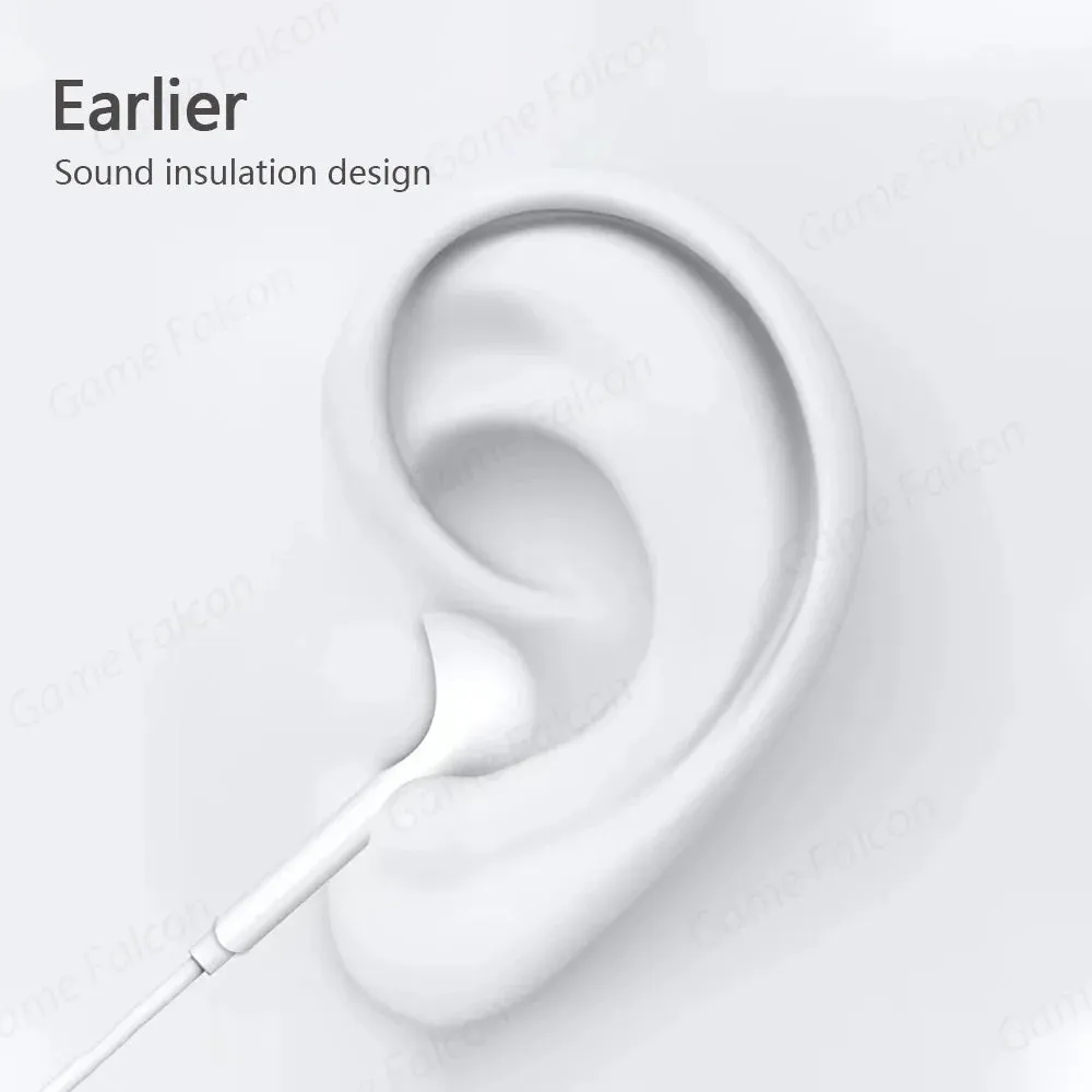 For Apple iPhone 15 14 13 Pro High-Fidelity Bluetooth Wired Headset Type-C 3.5mm Suitable For Samsung Xiaomi ipad Tablet