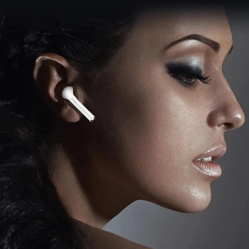 i7 Mini TWS Bluetooth Earbuds: Wireless Sound with Voice Alerts