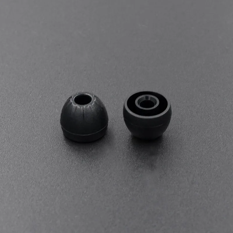 In-Ear Earcaps Eartips Earplugs silicone (3pairs black）