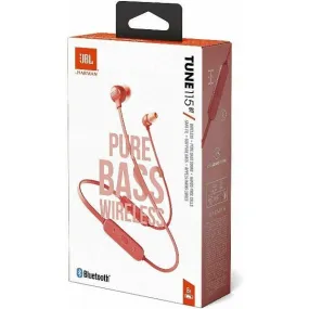 JBL Harman Tune 115BT Earphones - Coral