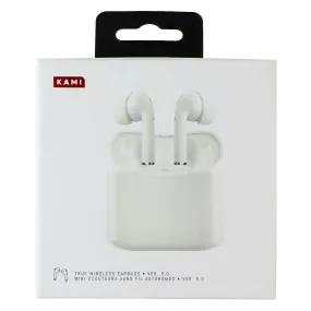 Kami True Wireless Earbuds (Version 5.0) with Microphone - White