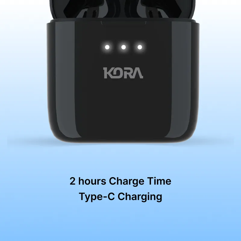 Kora Novapods Wireless 5.0 Earbuds with 13mm drivers, 60 Hours Playback, Type C Fast Charging