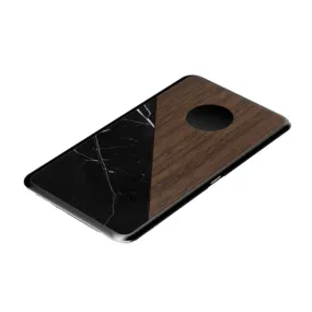 LuxeTech Dual Wireless Pad - Walnut / Black Marble