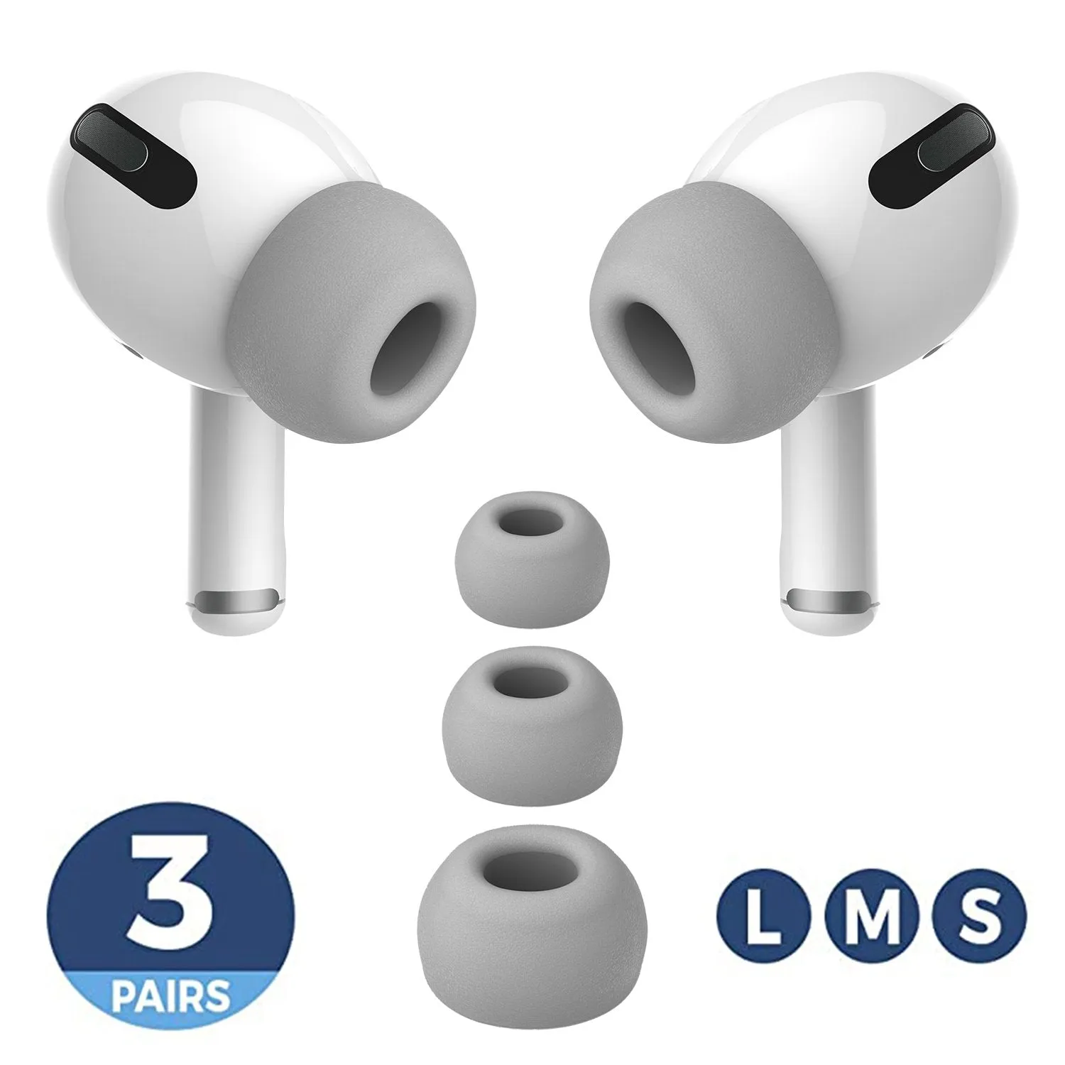 Memory Foam Replacement Earbud Tips, Compatible with AirPods Pro