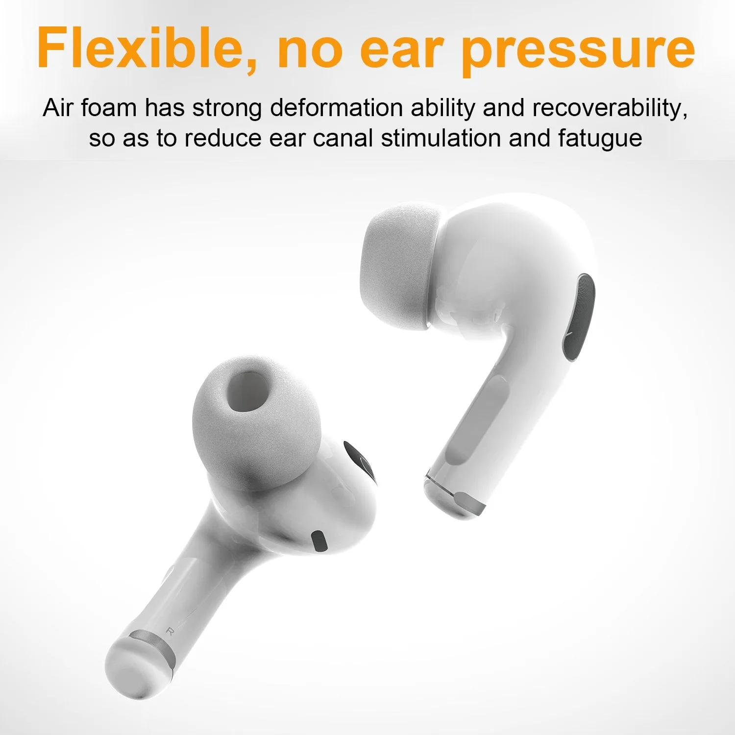 Memory Foam Replacement Earbud Tips, Compatible with AirPods Pro