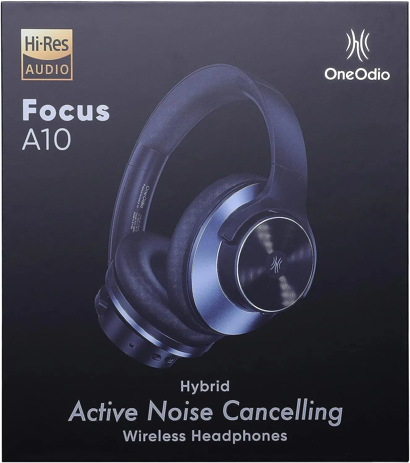 Oneodio Hybrid Active Noise Cancelling Headphones - 62H Battery, Hi-Res Audio, Transparency Mode, Wireless/Wired, Built-In Mic - for Travel