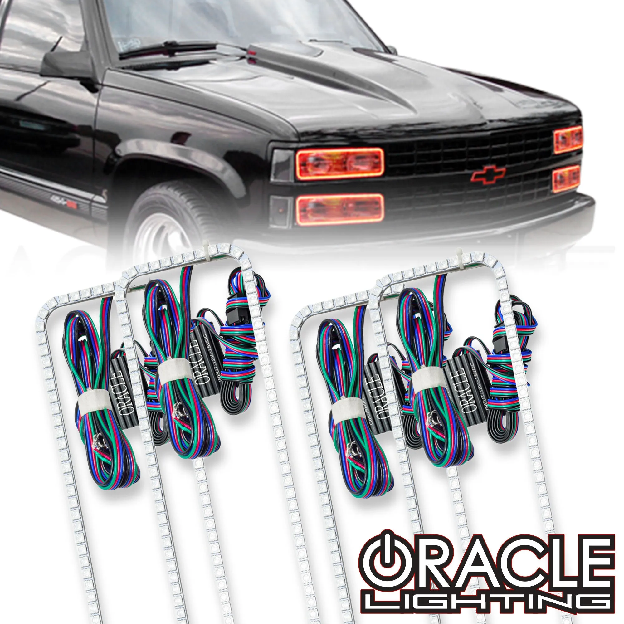 ORACLE Lighting 1992-1999 Chevrolet Suburban LED Dual Headlight Halo Kit