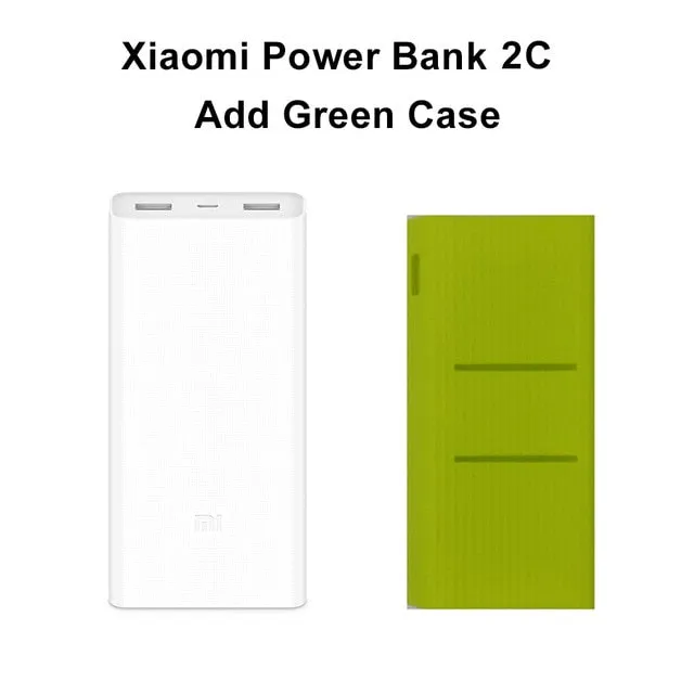 Original Xiaomi Power Bank 20000mAh 2C External Battery portable charging Dual USB QC3.0Mi 20000 mAh Powerbank charger for phone