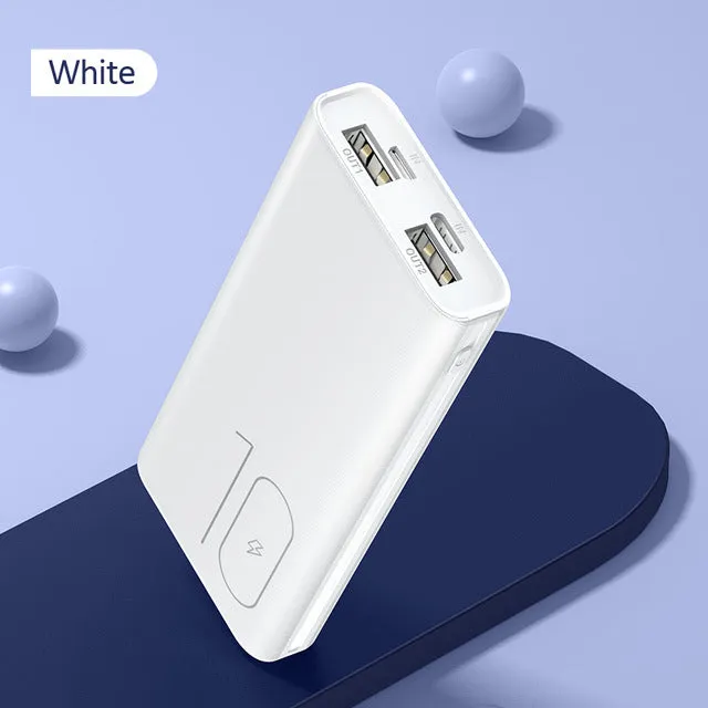 Power Bank for xiaomi mi iPhone,USAMS Mini Pover Bank 10000mAh LED Display Powerbank External Battery Poverbank  Fast charging