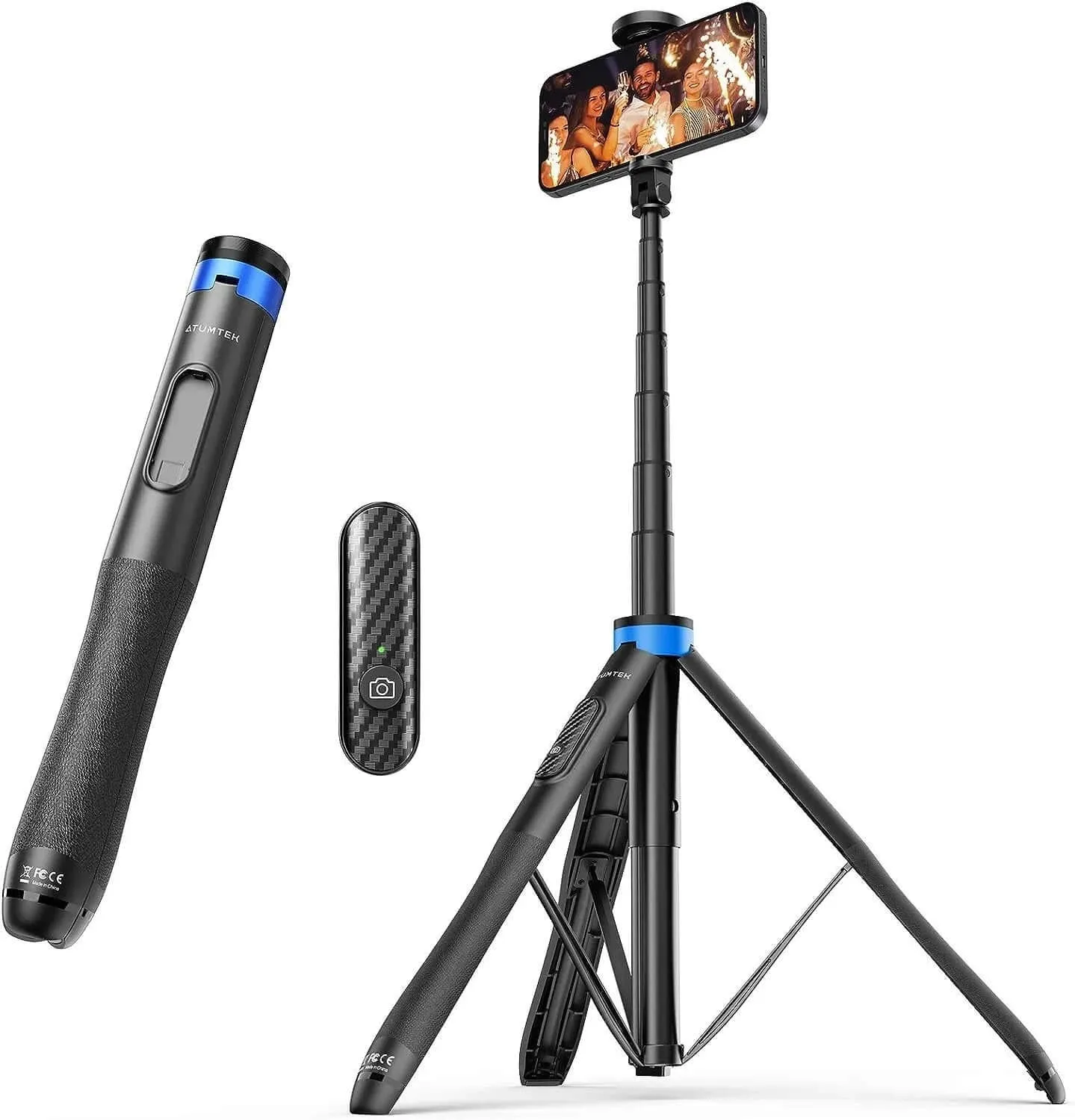 Premium Pro 51-inch Phone Tripod Selfie Stick