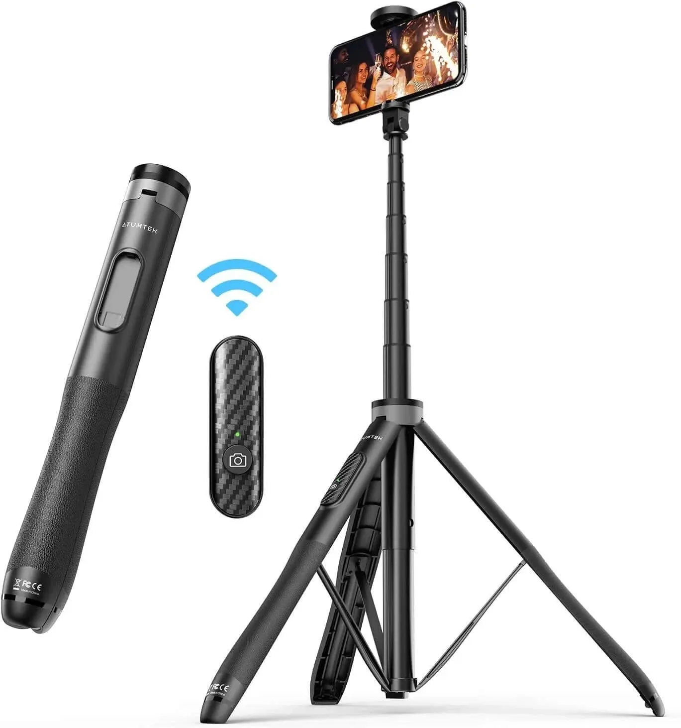 Premium Pro 51-inch Phone Tripod Selfie Stick