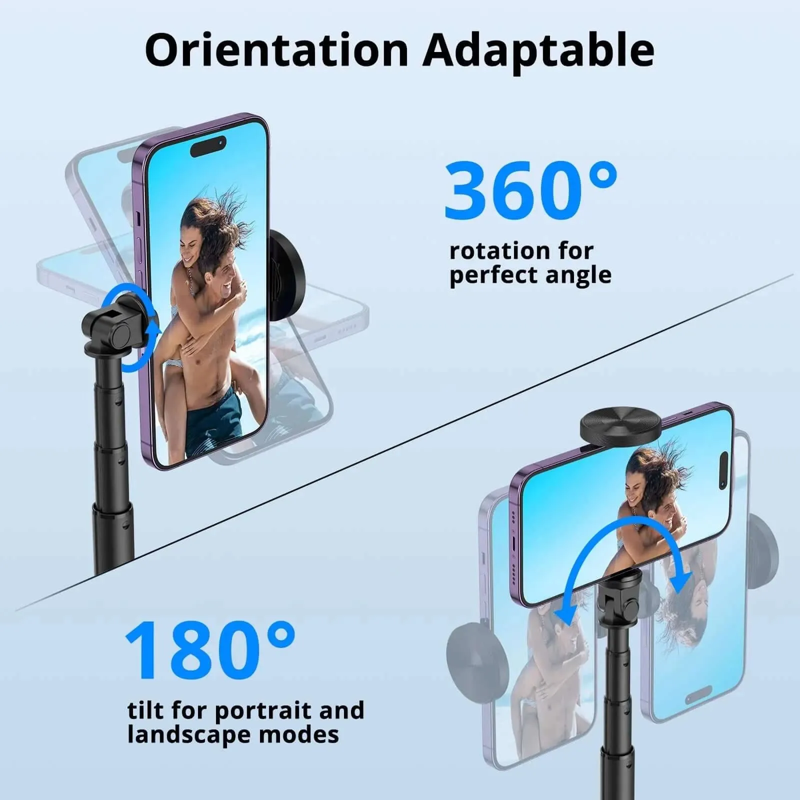 Premium Pro 51-inch Phone Tripod Selfie Stick