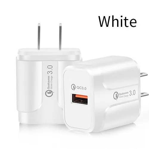 Quick Charge 3.0 18W Qualcomm QC 3.0 4.0 Fast charger USB portable Charging Mobile Phone Charger For iPhone Samsung Xiaomi