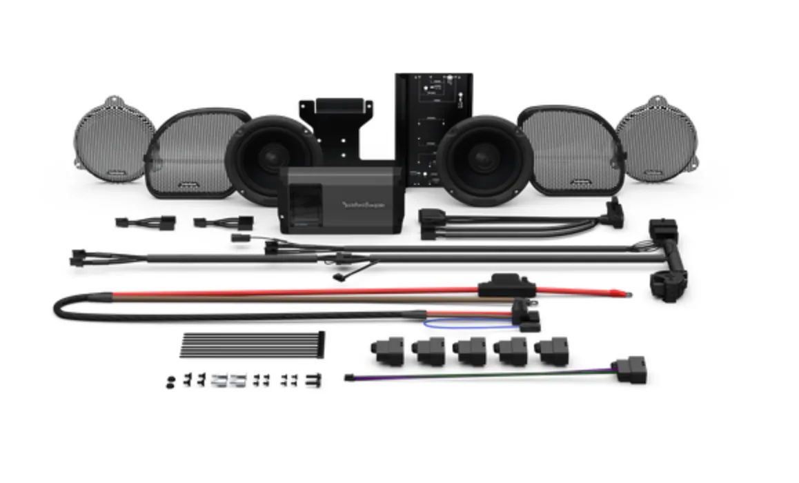 Rockford Fosgate Stage-2 Speaker & Amp Kit for 2014-2023 Harley-Davidson Street Glide & Road Glide