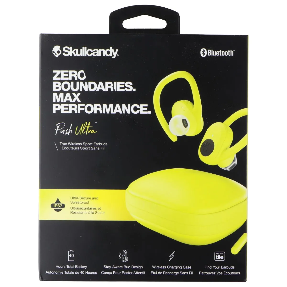 Skullcandy Push Ultra True Wireless In-Ear Earbuds - Electric Yellow