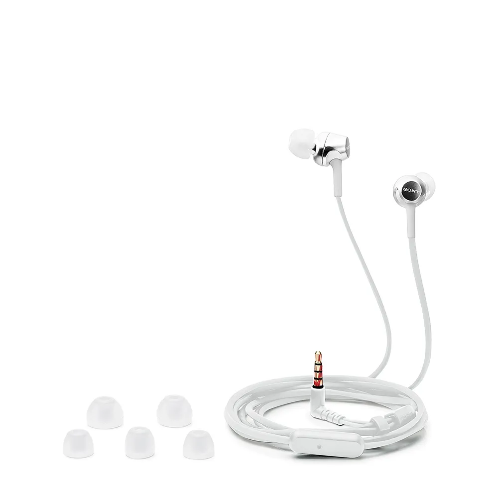 Sony MDR-EX155AP Wired in-Ear Headphones with Tangle Free Cable, 3.5mm Jack, Headset with Mic for Phone Calls