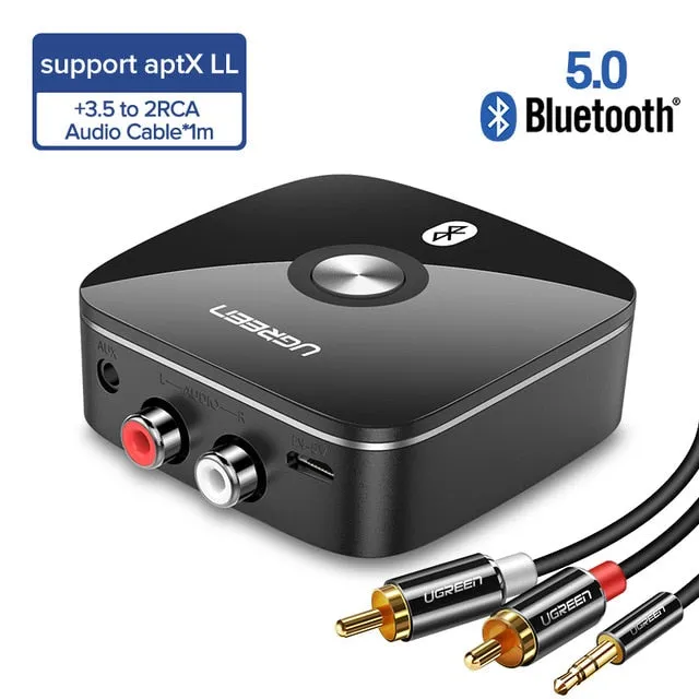 Ugreen Bluetooth RCA Receiver 5.0 aptX LL 3.5mm Jack Aux Wireless Adapter Music for TV Car RCA Bluetooth 5.0 3.5 Audio Receiver