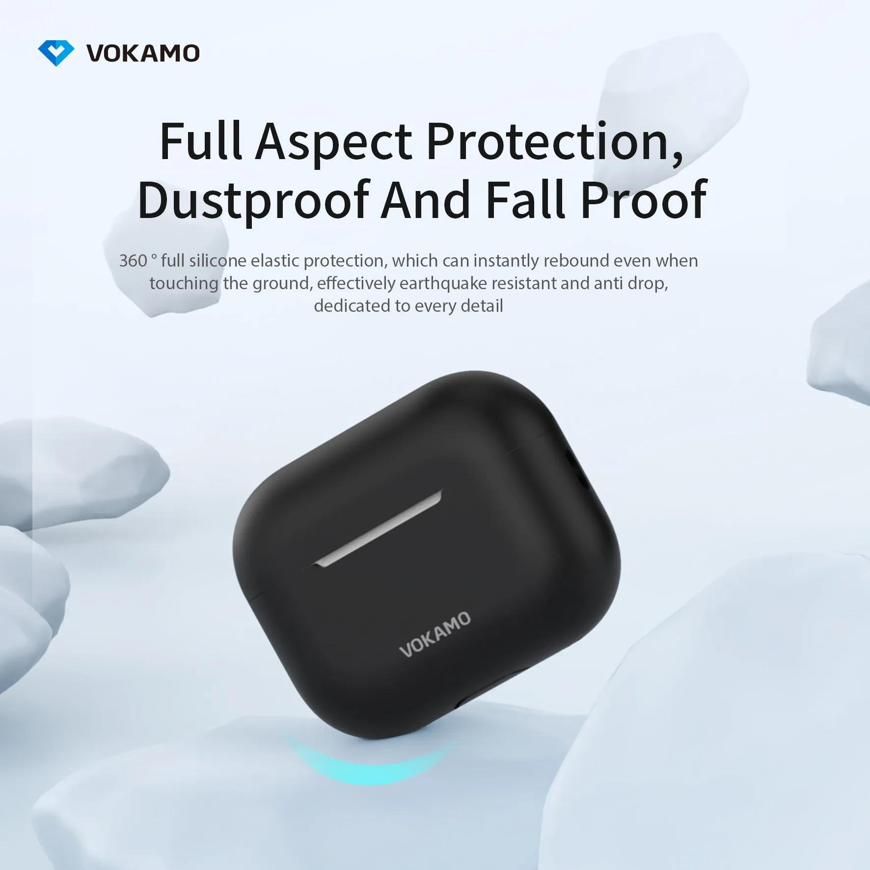 VOKAMO Airpods Pro 2 Case, Soft Silicone Skin Cover Protective Cases with  Lanyard Compatible for AirPod Pro 2nd Generation